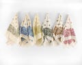 Pastel Floral 100% Cotton Bandanas Botanical Head Wraps, Fall Scarf Unisex Handmade Bracelet Gift Set Cat Dog Bandanas Autumn Leaves Shades