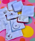 Lot of 25 Vintage Assorted Handkerchiefs Hankies Embroidered Plus