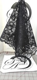 Exquisite Mesh Lapscarf Metallic Gold Handkerchief Church Accessory FirstLady lace Lapscarf Church Convocation Gift Ideas Sheer Lapscarf