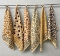 Set of 6 Organic Cotton Handcrafted Bandanas | Unique Cotton Headbands |Artisan Made Hair Accessories | Face & Neck Wrap | Gift Set