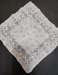 Hankie Sheer White Daisy Hankie 12 Inch