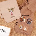 Personalized Winter Pet Scarf with Name or Logo,Pet Face&Name Scarf,Embroidered Pet Face and Name Scarf, Pet Memorial Gift