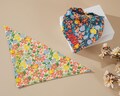 Personalized Floral Embroidery Dog Bandana,Fancy Summer Bandana with Name Embroidery,Custom Girl Dog Bandana for Birthday Gifts,Pet Bandana