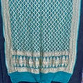 Sky Blue Banarasi Bandhani Dupatta - 80 grams pure Georgette - Handwoven