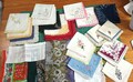 Vintage Mix Textiles, 23 Napkins, Handkerchiefs, Scarves, Pendleton, Silk, Cotton, Linen, Embroidery, Crochet Lace Very Clean Lot #N848