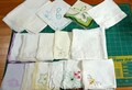 Vintage Fine Handkerchiefs, 16 Embroidered, Applique, Lace Trimmed and or Monogrammed, Linen and Cotton  #N851