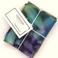 Zero Waste Reusable Handkerchiefs Set of 3 Hankies - Eco Friendly Cotton Tissues Mens Ladies Grandpa Dad Gift Blue Green Purple 0829