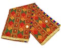 Vintage Dupatta Georgette Fabric Women Stole Traditional Ethnic Indian Phulkari Embroidered Scarf Neck Wrap Wedding Party Wear Woman Dupatta
