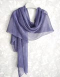 Knitted dusty violet linen scarf, summer scarf, purple lace scarf, knit violet linen stola, women's scarf, knit linen wrap, violet lace wrap