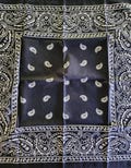 Black Bandana Pausley Pattern 20 Inch