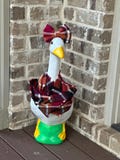 Porch Goose Autumn flannel scarf and bow set, fall accessories, goose accessories, porch goose, goose fashion, school goose, scarf set