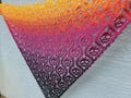 Handmade Crochet Skull Shawl – Halloween Triangle Wrap – Gothic Cotton Lace Scarf – Gradient Black Witchy Festival Shawl – Gift For Her