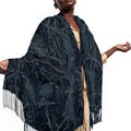 Dark Academia Crow Tassel Scarf: Gothic Fall Fashion