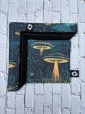 Custom EDC Hank With Microfiber or Flannel Backing, Vibrant Handkerchief Gift, Pocket Gear Cloth With Grommet, Paracord, and Bead, UFO Alien