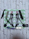 Shovel Girl EDC Hank with Microfiber or Flannel Backing. Paracord for Ultimate Function. Clean Screens, Tools, Glasses.