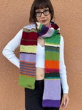 Handmade Colorful Knit Scarf – Long Striped Winter Scarf
