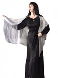 1930s Art Deco pale blue piano shawl / hand knotted fringed scarf wrap /  Mantilla canton