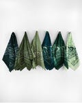 Forest Green Gothic Halloween Bandana Spooky Festival Hair Wrap 100% Cotton Steampunk Neckerchief Cowboy Cowgirl Square Unisex Scarf