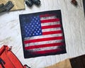 USA Flag Hankdana: Bandana 22"x22" USA Flag Graphic Print, Cotton Handkerchief with Microfiber Corner