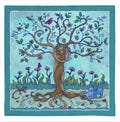 Tree of Love Blue - Square Scarf