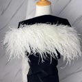 10ply White Ostrich Feather Boa ,2 yards,Wedding Performance Boa,Luxury Cape, Bridal Shawl，Gift for her