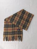 Authentic Burberry Scarf Beige– Unisex Lambswool Check – Pre-Owned – Luxury Deal