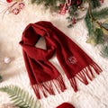 Christmas Scarf Personalised Custom Women Scarf Embroidered your own text 25090402