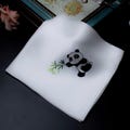 Handmade Silk Embroidery Handkerchief, 100% Pure Mulberry Silk Scarf, 35x35cm