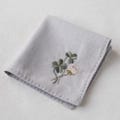 Embroidered embroidery handkerchief Soft slub cotton Lucky Clover Leaf flower Accessories gift 505
