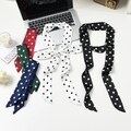 Long Stripe & Polka Dot Scarf – Multi-Functional Scarf Tie, Necktie, or Waist Belt, Elegant Printing, Lightweight Autumn Accessory