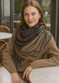 Elegant Paisley Shawl: Lightweight Soft Polyester Scarf - Free Matching Scarf Gift