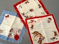 Vintage Handkerchief Hankies - Set of 3 Children Child Handkerchiefs - Retro Kid Handkerchiefs