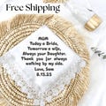 Personalized Father of the Bride Handkerchief,Custom Embroidered Wedding Handkerchief Gift for Dad, Bridal Keepsake Gift,Pocket Square
