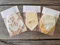 Vintage Hankie Set of 3 Accessory Delicate Embroidered Monogram R Lace Trim Cotton