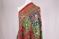 Mirror Work Dupatta | Multicolor Embroidered Silk Shawl | Indian Pakistani Wedding Dupatta | Ethnic Festival Wear | Handmade Desi Gift Scarf