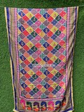 Indian Multicolor Silk Dupatta for Women, Designer Chunari Dupatta, Indian Dupattas, Phulkari Dupatta, RAJSTHANI  Mirror work Dupatta, Gift