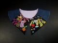 Removable embroidered "Fizz" collar