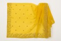 Yellow Net Dupatta with Golden Embroidery Festive Dupatta for Navratri Garba Diwali Indian Wedding Party Wear Stole Traditional Dupatta
