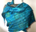 Kantha stitch silk reversible scarf/wrap
