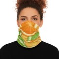 Vibrant Citrus Tube Scarf  Fresh Fruit Infinity Scarf Summer Accessory Beachwear Gift for Her Eco-Friendly Fashion
