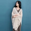 Intellectual commuter - style knitted shawl, hollow - out shawl scarf, simple and lazy atmosphere