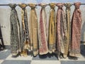 Wholesale Bohemian Indian Block Printed Sarongs Zari Cotton Sarong Beach Warp Holiday Gift Pareo For Women Lightweight Fabric Scarves