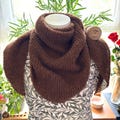 DOUDOU scarf in Alpaca and Silk, brown wool shawl, chocolate, hooded scarf, gift for mom, gift idea, gift for daughter, gift for grandma