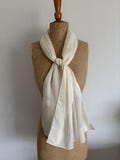 Vintage Long Cream Silky Scarf from Tie Rack