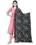 Embroidered Dupatta - Luxurious Handmade Dupatta, Chunni, Scarf, Shawl, Women's Stole - Pure Cotton Ethnic Scarf