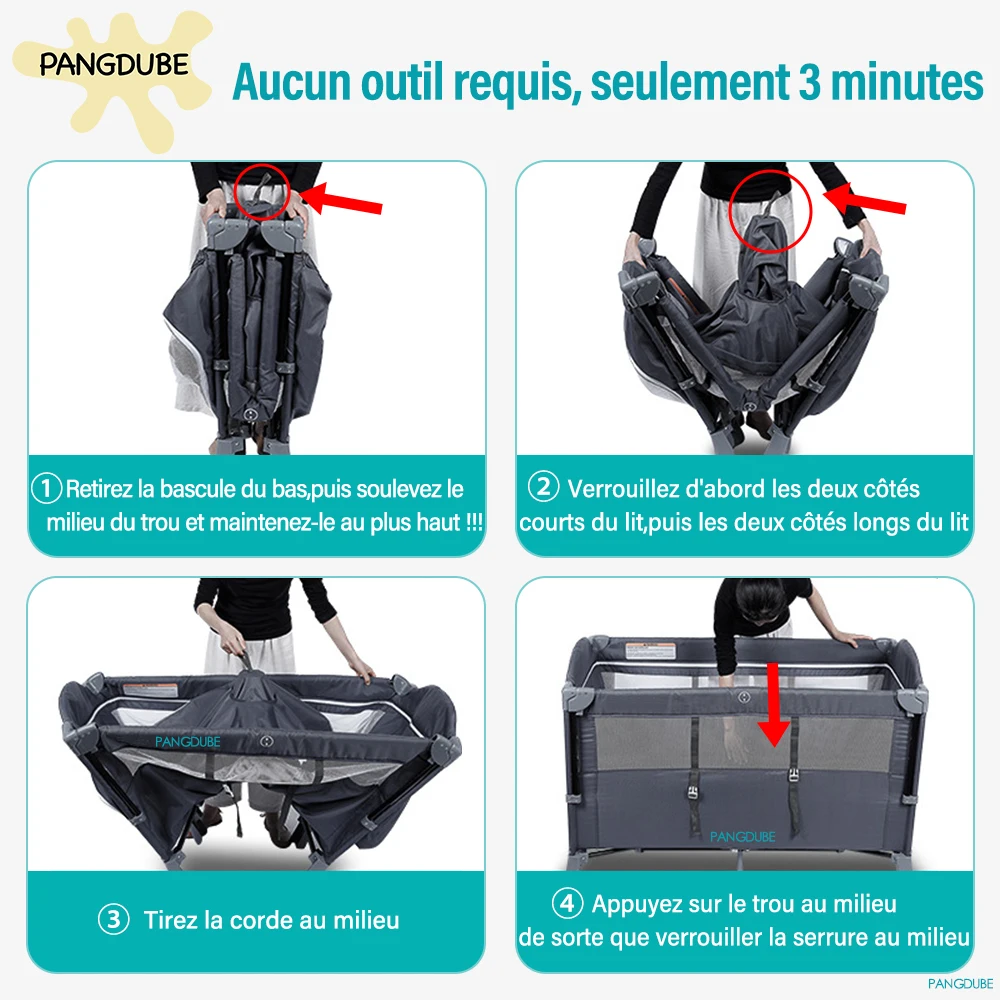 pangdube multifunctional baby crib 0~4 years old baby bed, baby rocker, diaper changing table baby cot free installation pangdube multifunctional baby crib 0~4 years old baby bed, baby rocker, diaper changing table baby cot free installation