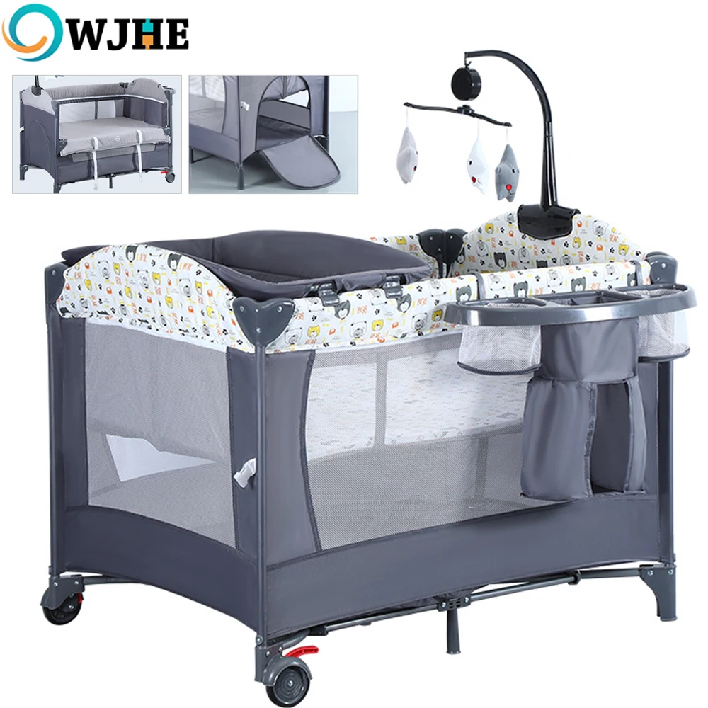 modern cheaps newborn cot portable infant bedside sleeper foldable playpen black gray baby bed crib bassinet for 0 3 years baby modern cheaps newborn cot portable infant bedside sleeper foldable playpen black gray baby bed crib bassinet for 0 3 years baby