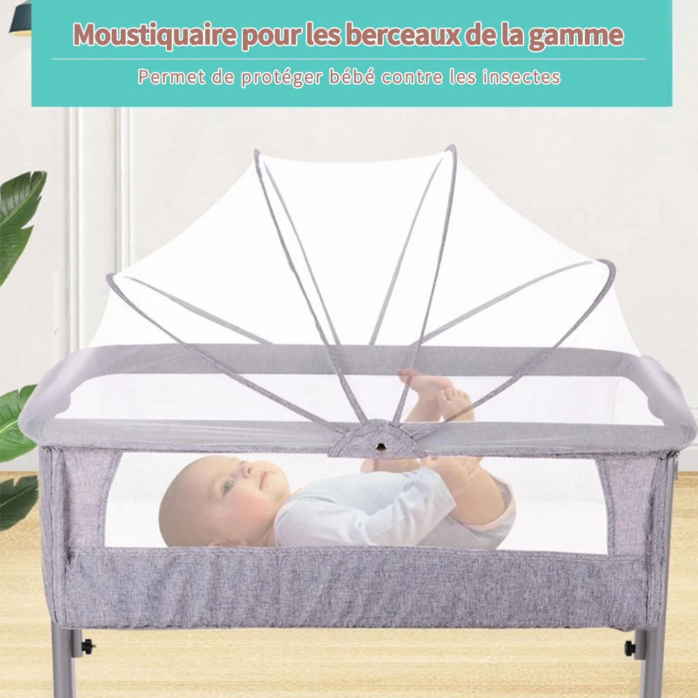 baby bed, cododo crib with mattress, baby extra bed, height adjustable, reclinable, compatible with different beds, easy to install and carry, 6 months 9 kg, gray baby bed, cododo crib with mattress, baby extra bed, height adjustable, reclinable, compatible with different beds, easy to install and carry, 6 months 9 kg, gray