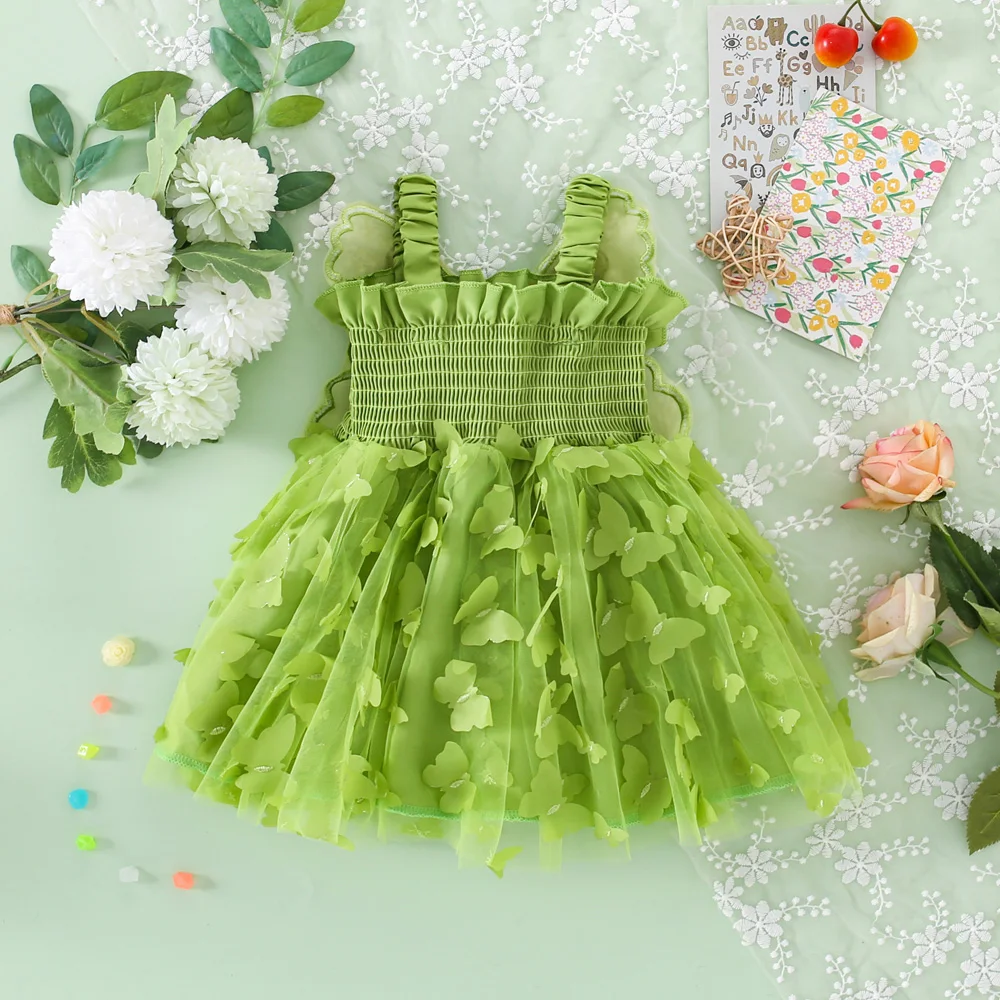 baby and girls summer transparent mesh butterfly wing dress fresh dress for baby girls (0 3 years old) baby and girls summer transparent mesh butterfly wing dress fresh dress for baby girls (0 3 years old)