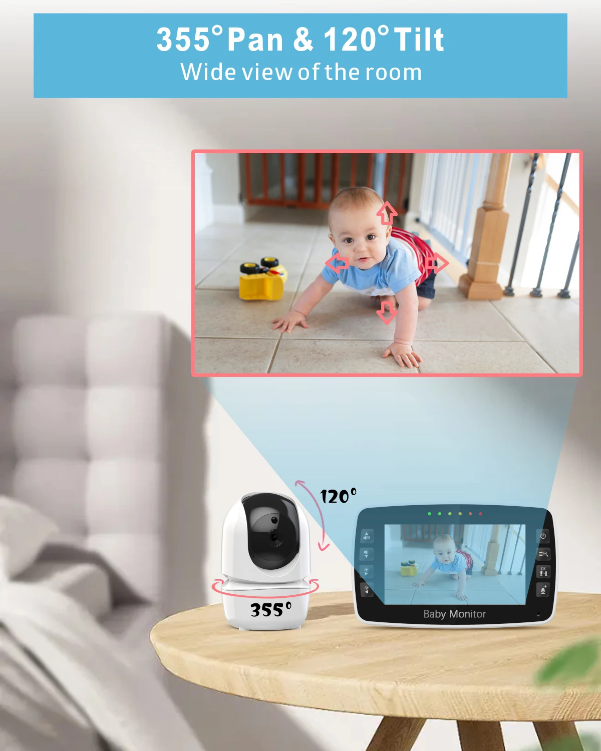 new baby monitor two camera 4.3inch wireless with ptz camera high security camera night vision temperature monitoring baby new baby monitor two camera 4.3inch wireless with ptz camera high security camera night vision temperature monitoring baby